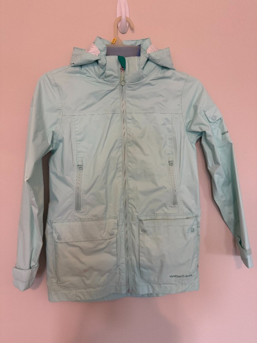 Vineyard Vines Light Blue Raincoat/Windbreaker